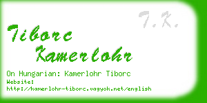 tiborc kamerlohr business card